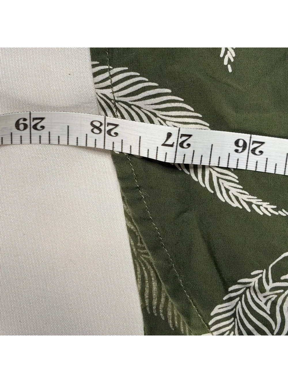 J.Crew Flex Washed Slim Fit Green Leaf Print Button-Up Shirt